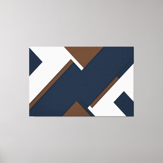 Blauwe Compositie Canvas Afdruk (Voorkant)