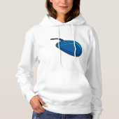 Blauwe Computer Muis Vrouwen Hoodie (Voorkant)