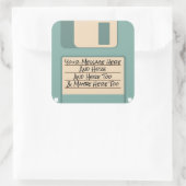 Blauwe computer Old School diskette Stickers (Tas)