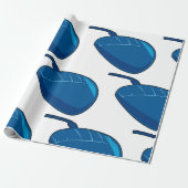 Blauwe computermuis cadeaupapier (Uitgerold)