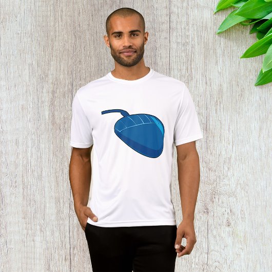 Blauwe computermuis Mannen actief T-shirt
