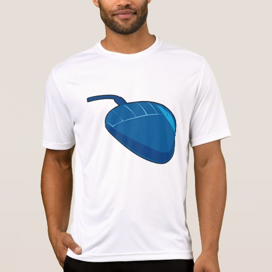 Blauwe computermuis Mannen actief T-shirt (Voorkant)
