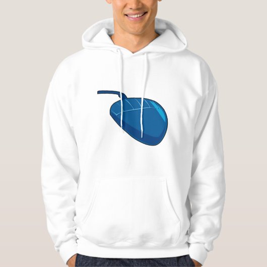 Blauwe computermuis Mannen Hoodie (Voorkant)