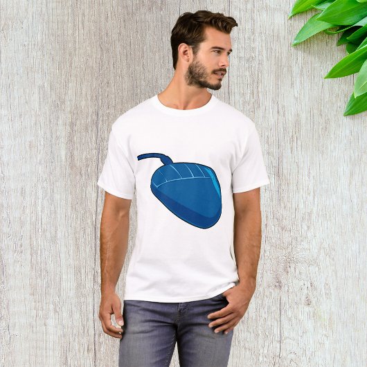 Blauwe computermuis Mannen T-shirt