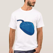 Blauwe computermuis Mannen T-shirt (Voorkant)