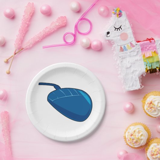 Blauwe computermuis papieren bordje (Feest)