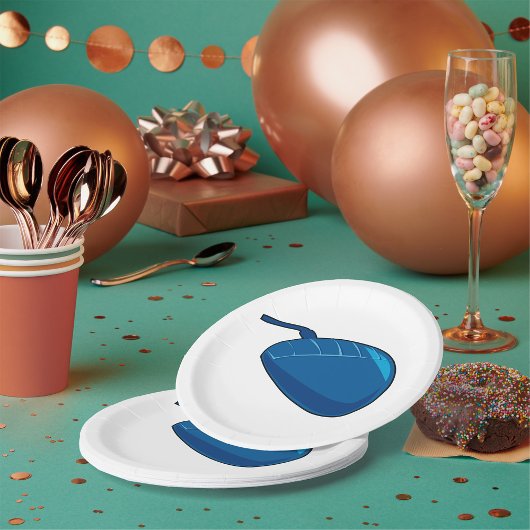 Blauwe computermuis papieren bordje