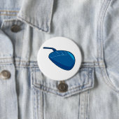 Blauwe computermuis ronde button 7,6 cm (In situ)
