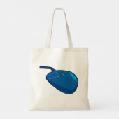 Blauwe computermuis tote bag (Achterkant)