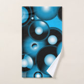 Blauwe Concentrische Cirkel Orbitale Abstracte Kun Bad Handdoek (Handdoek)