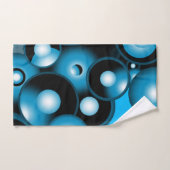 Blauwe Concentrische Cirkel Orbitale Abstracte Kun Bad Handdoek (Handdoek)
