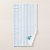 Blauwe Conch Schelp Zeeschelp Schildering Blauwe S Bad Handdoek (Handdoek)