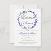 Blauwe Confetti - 3x5 repetitie binnenuitnodiging Kaart (Voorkant)