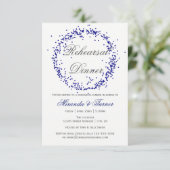 Blauwe Confetti - 3x5 repetitie binnenuitnodiging Kaart (Staand voorkant)