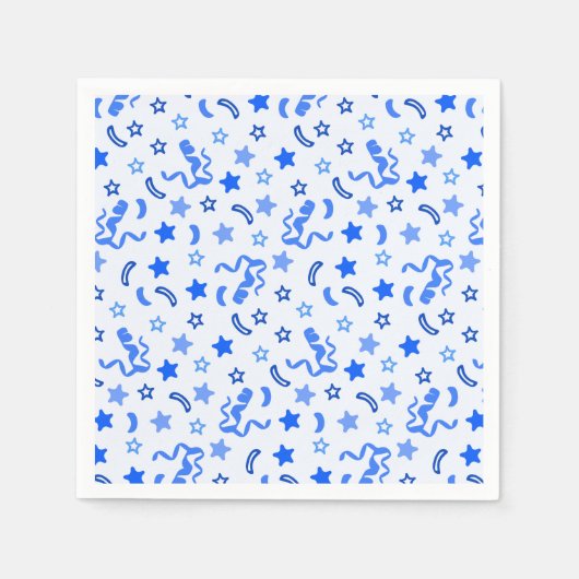 Blauwe Confetti Servet (Voorkant)