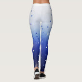 Blauwe confetti vierkante leggings (Achterkant)
