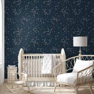 Blauwe Constellatie Behang