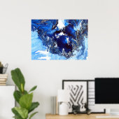 Blauwe controller 36 x 12 inch, waardevol Poster p (Thuiskantoor)
