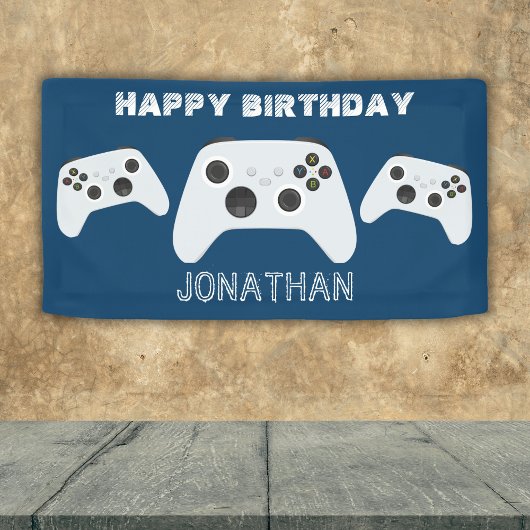 BLAUWE CONTROLLER GAMER NIVEAU OMHOOG GUNSTZAK SPANDOEK