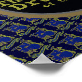 blauwe, coole decor-afdruk poster (Hoek)