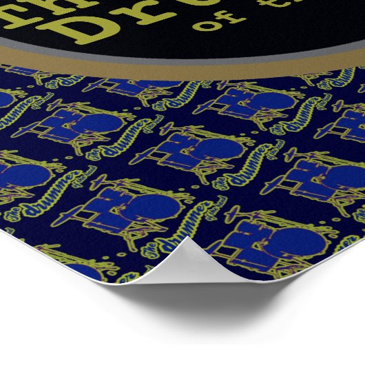 blauwe, coole decor-afdruk poster (Hoek)