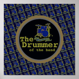 blauwe, coole decor-afdruk poster