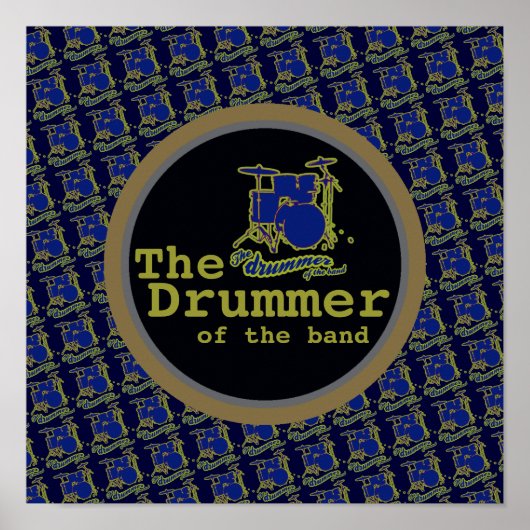 blauwe, coole decor-afdruk poster (Voorkant)