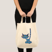 Blauwe coole kattebak tote bag (Voorkant (product))