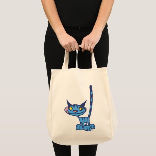 Blauwe coole kattebak tote bag (Voorkant (product))
