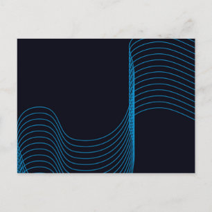 Blauwe, coole, moderne, trendmatige, eenvoudige kr briefkaart