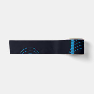 Blauwe, coole, moderne, trendmatige, eenvoudige kr satijnen lint