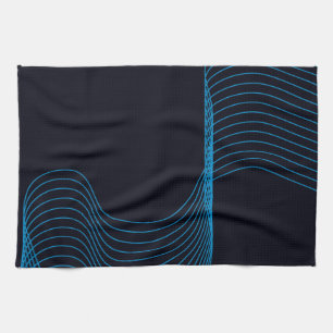 Blauwe, coole, moderne, trendmatige, eenvoudige kr theedoek
