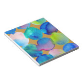 Blauwe coole waterverf abstracte kunst notitieblok (Schuin)