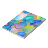 Blauwe coole waterverf abstracte kunst notitieblok (Linkerzijde)