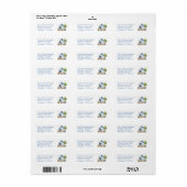 Blauwe Coop Kippen Retouradres Labels (Full Sheet)
