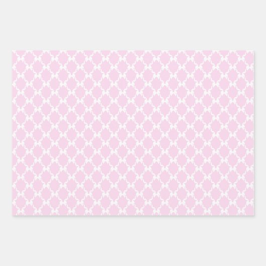 Blauwe Coquette Bogen, Trellis, Preppy Inpakpapier Vel (Voorkant 2)