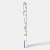 Blauwe Coquette Boogjes Met Gebloemde Monogram  Case-Mate iPhone Case (Achterkant / Links)