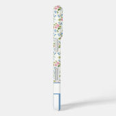 Blauwe Coquette Boogjes Met Gebloemde Monogram  Case-Mate iPhone Case (Achterkant / Rechts)