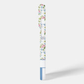 Blauwe Coquette Boogjes Met Gebloemde Monogram Case-Mate iPhone Case (Achterkant / Links)
