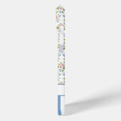Blauwe Coquette Boogjes Met Gebloemde Monogram Case-Mate iPhone Case (Achterkant / Links)