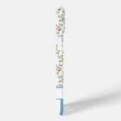 Blauwe Coquette Boogjes Met Gebloemde Monogram Case-Mate iPhone Case (Achterkant / Rechts)