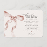 Blauwe Coquette Bow Books Voor Baby uitnodiging in