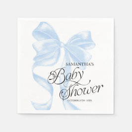 Blauwe Coquette Strik Baby Shower Feestservetten Servet