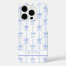 Blauwe Coquette Strik lint gestreepte Monogram