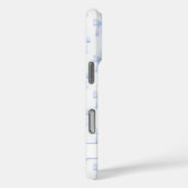 Blauwe Coquette Strik lint gestreepte Monogram Case-Mate iPhone Case (Achterkant / Rechts)