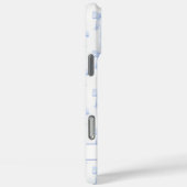Blauwe Coquette Strik lint gestreepte Monogram Case-Mate iPhone Case (Achterkant / Rechts)