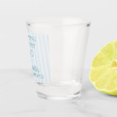 Blauwe Coquette Strik Pastel Knoop Trouwfeest Favo Shot Glas (Rechts)