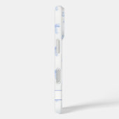 Blauwe Coquette Strikken Gestreepte Monogram Case-Mate iPhone Case (Achterkant / Rechts)