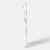 Blauwe Coquette Strikken Gestreepte Monogram Case-Mate iPhone Case (Achterkant / Links)