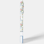Blauwe Coquette Strikken Met Gebloemde Monogram Case-Mate iPhone Case (Achterkant / Rechts)